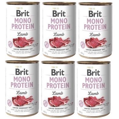 Brit MONOPROTEIN 6 x puszka 400g jagnięcina