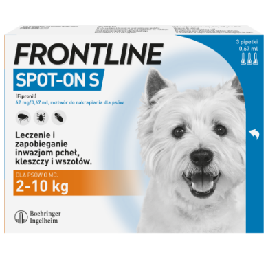 Frontline Spot On preparat na pchły i kleszcze 2-10kg