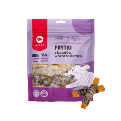 Maced frytki z batatów w skórze dorsza 500g